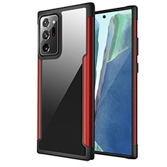 Funda Bumper Silicona y Plastico Carcasa Frontal y Trasera 360 Grados R02 para Samsung Galaxy Note 20 Ultra 5G Rojo