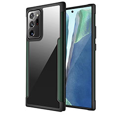 Funda Bumper Silicona y Plastico Carcasa Frontal y Trasera 360 Grados R02 para Samsung Galaxy Note 20 Ultra 5G Verde