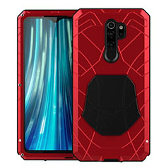 Funda Bumper Silicona y Plastico Carcasa Frontal y Trasera 360 Grados R02 para Xiaomi Redmi Note 8 Pro Rojo