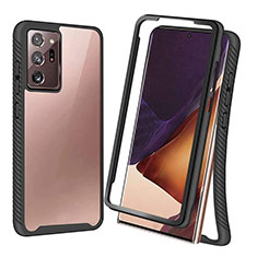 Funda Bumper Silicona y Plastico Carcasa Frontal y Trasera 360 Grados R04 para Samsung Galaxy Note 20 Ultra 5G Negro