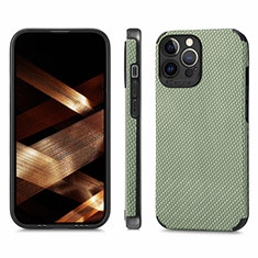 Funda Bumper Silicona y Plastico Carcasa Frontal y Trasera 360 Grados U04 para Apple iPhone 14 Pro Max Verde