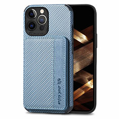 Funda Bumper Silicona y Plastico Carcasa Frontal y Trasera 360 Grados U05 para Apple iPhone 14 Pro Azul