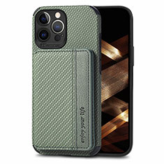 Funda Bumper Silicona y Plastico Carcasa Frontal y Trasera 360 Grados U05 para Apple iPhone 14 Pro Max Verde