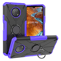 Funda Bumper Silicona y Plastico Mate Carcasa con Magnetico Anillo de dedo Soporte JX1 para Nokia G300 5G Rojo