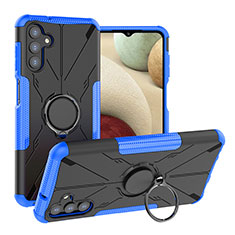 Funda Bumper Silicona y Plastico Mate Carcasa con Magnetico Anillo de dedo Soporte JX1 para Samsung Galaxy A13 5G Azul