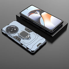 Funda Bumper Silicona y Plastico Mate Carcasa con Magnetico Anillo de dedo Soporte KC1 para OnePlus 11R 5G Azul