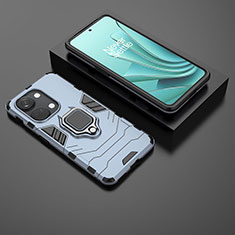 Funda Bumper Silicona y Plastico Mate Carcasa con Magnetico Anillo de dedo Soporte KC2 para OnePlus Nord 3 5G Azul