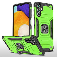 Funda Bumper Silicona y Plastico Mate Carcasa con Magnetico Anillo de dedo Soporte MQ1 para Samsung Galaxy A04s Verde