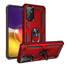 Funda Bumper Silicona y Plastico Mate Carcasa con Magnetico Anillo de dedo Soporte MQ3 para Samsung Galaxy Quantum2 5G Rojo