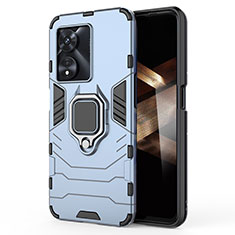 Funda Bumper Silicona y Plastico Mate Carcasa con Magnetico Anillo de dedo Soporte para Huawei Honor X5 Plus Azul
