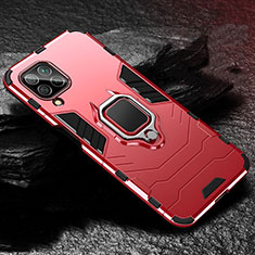 Funda Bumper Silicona y Plastico Mate Carcasa con Magnetico Anillo de dedo Soporte para Huawei Nova 6 SE Rojo