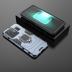 Funda Bumper Silicona y Plastico Mate Carcasa con Magnetico Anillo de dedo Soporte para Realme GT Neo5 5G Azul
