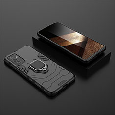 Funda Bumper Silicona y Plastico Mate Carcasa con Magnetico Anillo de dedo Soporte para Samsung Galaxy A15 5G Negro