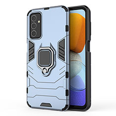 Funda Bumper Silicona y Plastico Mate Carcasa con Magnetico Anillo de dedo Soporte para Samsung Galaxy M23 5G Azul