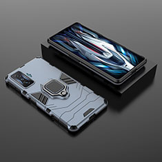 Funda Bumper Silicona y Plastico Mate Carcasa con Magnetico Anillo de dedo Soporte para Xiaomi Poco F4 GT 5G Azul