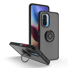 Funda Bumper Silicona y Plastico Mate Carcasa con Magnetico Anillo de dedo Soporte QW2 para Xiaomi Mi 11i 5G Rojo y Negro