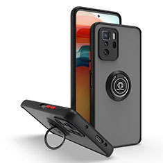 Funda Bumper Silicona y Plastico Mate Carcasa con Magnetico Anillo de dedo Soporte QW2 para Xiaomi Poco X3 GT 5G Rojo y Negro