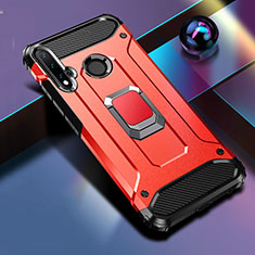 Funda Bumper Silicona y Plastico Mate Carcasa con Magnetico Anillo de dedo Soporte R05 para Huawei Nova 5i Rojo