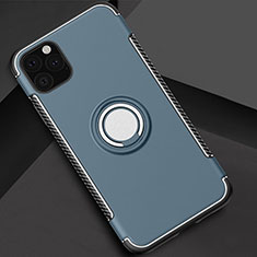 Funda Bumper Silicona y Plastico Mate Carcasa con Magnetico Anillo de dedo Soporte S01 para Apple iPhone 11 Pro Max Verde