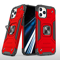 Funda Bumper Silicona y Plastico Mate Carcasa con Magnetico Anillo de dedo Soporte YF1 para Apple iPhone 14 Pro Max Rojo
