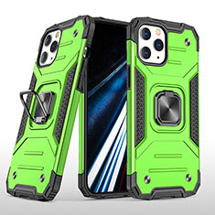 Funda Bumper Silicona y Plastico Mate Carcasa con Magnetico Anillo de dedo Soporte YF1 para Apple iPhone 15 Pro Max Menta Verde