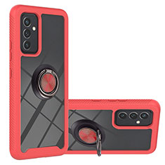 Funda Bumper Silicona y Plastico Mate Carcasa con Magnetico Anillo de dedo Soporte ZJ1 para Samsung Galaxy A15 5G Rojo