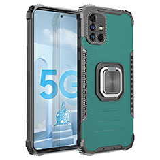 Funda Bumper Silicona y Plastico Mate Carcasa con Magnetico Anillo de dedo Soporte ZJ2 para Samsung Galaxy A51 4G Verde