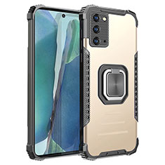 Funda Bumper Silicona y Plastico Mate Carcasa con Magnetico Anillo de dedo Soporte ZJ2 para Samsung Galaxy Note 20 5G Verde