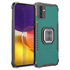 Funda Bumper Silicona y Plastico Mate Carcasa con Magnetico Anillo de dedo Soporte ZJ2 para Samsung Galaxy Quantum2 5G Verde