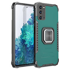 Funda Bumper Silicona y Plastico Mate Carcasa con Magnetico Anillo de dedo Soporte ZJ2 para Samsung Galaxy S20 FE (2022) 5G Verde