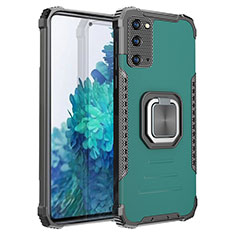 Funda Bumper Silicona y Plastico Mate Carcasa con Magnetico Anillo de dedo Soporte ZJ2 para Samsung Galaxy S20 FE 4G Verde