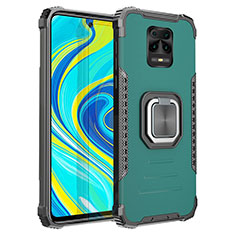 Funda Bumper Silicona y Plastico Mate Carcasa con Magnetico Anillo de dedo Soporte ZJ2 para Xiaomi Poco M2 Pro Verde