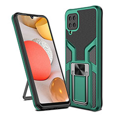 Funda Bumper Silicona y Plastico Mate Carcasa con Magnetico Anillo de dedo Soporte ZL1 para Samsung Galaxy M12 Verde