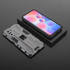 Funda Bumper Silicona y Plastico Mate Carcasa con Magnetico Soporte KC1 para Xiaomi Mi 11X Pro 5G Gris