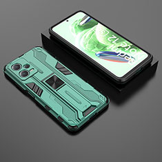Funda Bumper Silicona y Plastico Mate Carcasa con Magnetico Soporte KC2 para Xiaomi Redmi Note 12 5G Verde
