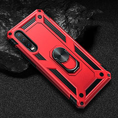 Funda Bumper Silicona y Plastico Mate Carcasa con Magnetico Soporte para Huawei P30 Rojo