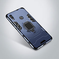 Funda Bumper Silicona y Plastico Mate Carcasa con Soporte A01 para Huawei Honor 10 Lite Azul