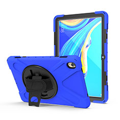 Funda Bumper Silicona y Plastico Mate Carcasa con Soporte A01 para Huawei MediaPad M6 10.8 Azul