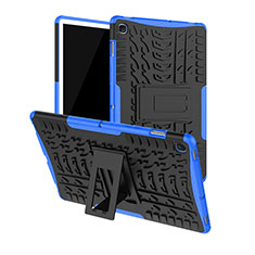 Funda Bumper Silicona y Plastico Mate Carcasa con Soporte A01 para Samsung Galaxy Tab S5e 4G 10.5 SM-T725 Azul