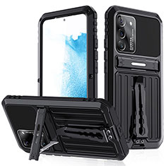 Funda Bumper Silicona y Plastico Mate Carcasa con Soporte A02 para Samsung Galaxy S23 Plus 5G Negro