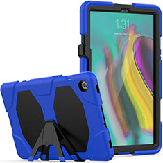 Funda Bumper Silicona y Plastico Mate Carcasa con Soporte A02 para Samsung Galaxy Tab S5e Wi-Fi 10.5 SM-T720 Azul