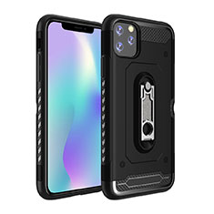 Funda Bumper Silicona y Plastico Mate Carcasa con Soporte A03 para Apple iPhone 11 Pro Negro