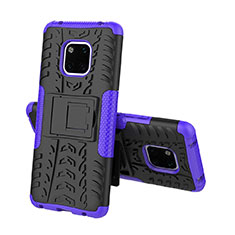 Funda Bumper Silicona y Plastico Mate Carcasa con Soporte A03 para Huawei Mate 20 Pro Morado