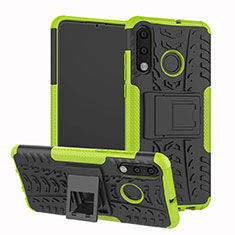 Funda Bumper Silicona y Plastico Mate Carcasa con Soporte A04 para Huawei P30 Lite New Edition Verde