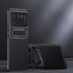 Funda Bumper Silicona y Plastico Mate Carcasa con Soporte A06 para Xiaomi Mi 11 Ultra 5G Negro