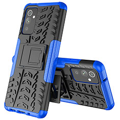 Funda Bumper Silicona y Plastico Mate Carcasa con Soporte J01X para Samsung Galaxy A05s Azul