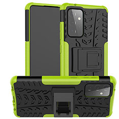 Funda Bumper Silicona y Plastico Mate Carcasa con Soporte J02X para Samsung Galaxy A72 5G Verde