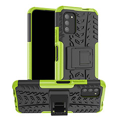 Funda Bumper Silicona y Plastico Mate Carcasa con Soporte JX1 para Nokia G100 Verde