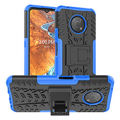 Funda Bumper Silicona y Plastico Mate Carcasa con Soporte JX1 para Nokia G300 5G Azul