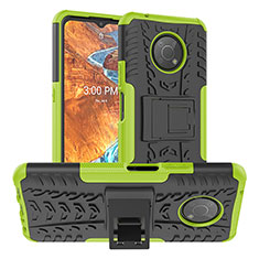 Funda Bumper Silicona y Plastico Mate Carcasa con Soporte JX1 para Nokia G300 5G Verde